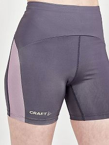 Craft PRO Hypervent W Shorts tmavě šedá s fialovou elasťáky