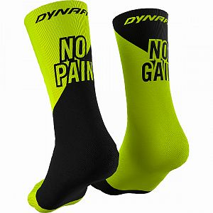 Dynafit No Pain No Gain Socks neon yellow/black out2