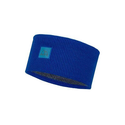 Buff Crossknit Headband solid azure blue