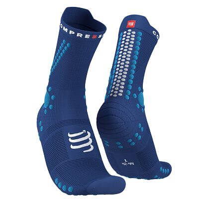 Compressport Pro Racing Socks V4.0 Trail sodalite/fluo blue