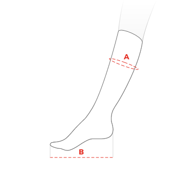 Compressport Full Socks Winter Run black / high risk red - Velikostní tabulka