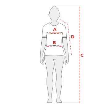 Crazy Idea T-shirt Exit Woman doodles - Velikostní tabulka