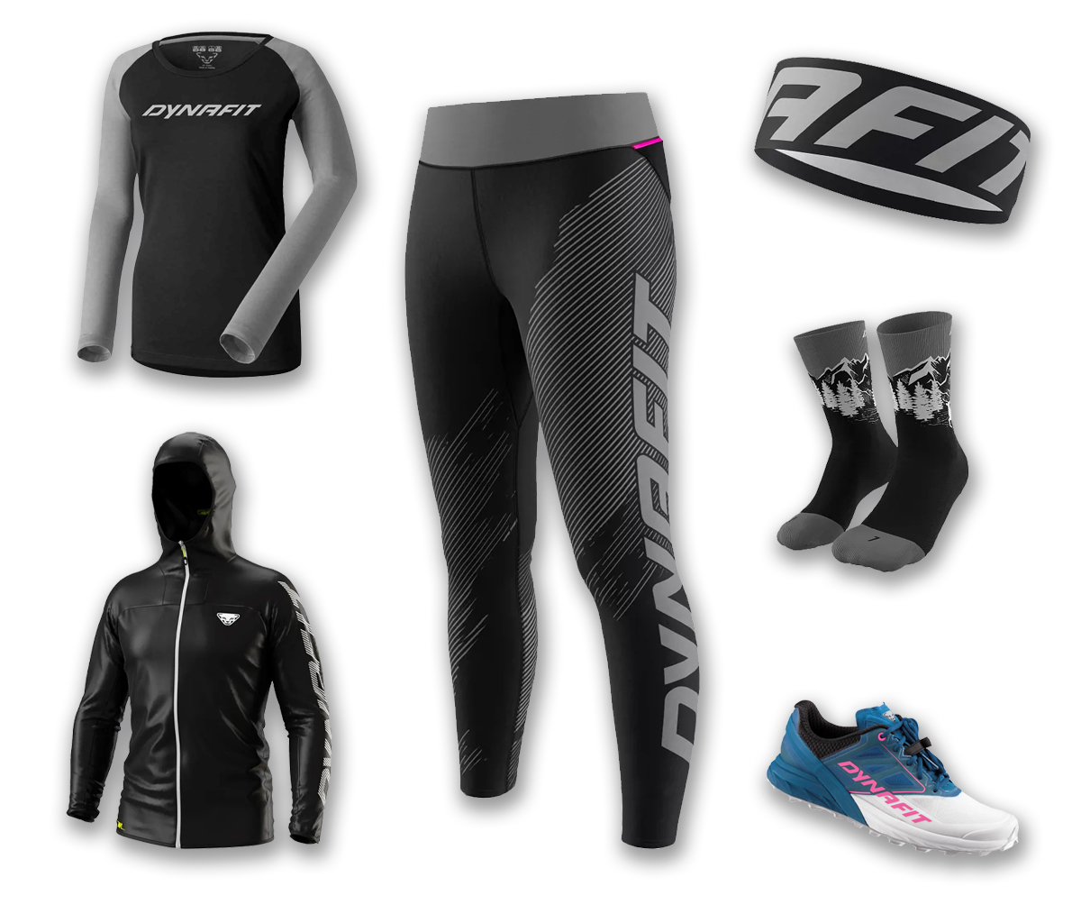 Dynafit Ultra Graphic Long Tights W – další kombinace s černými legínami