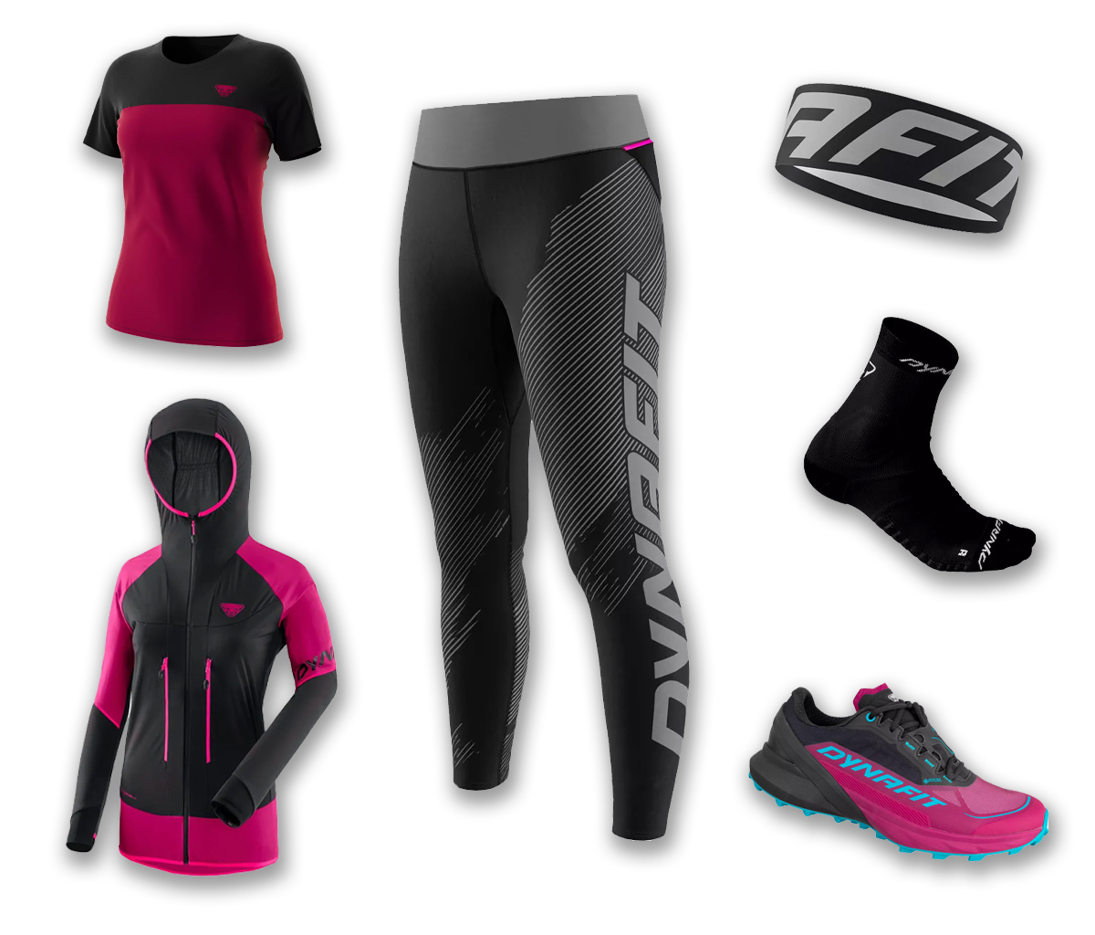 Dynafit Ultra Graphic Long Tights W – zajímavá kombinace s černými legínami