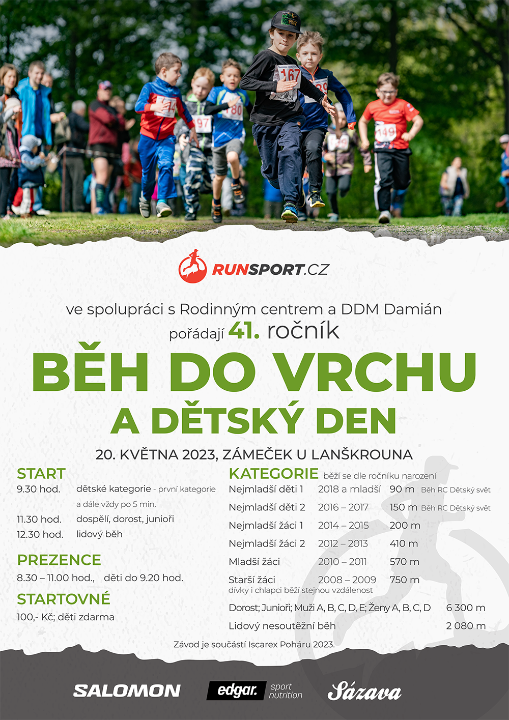 Plakát – běh do Zámeckého vrchu 2023