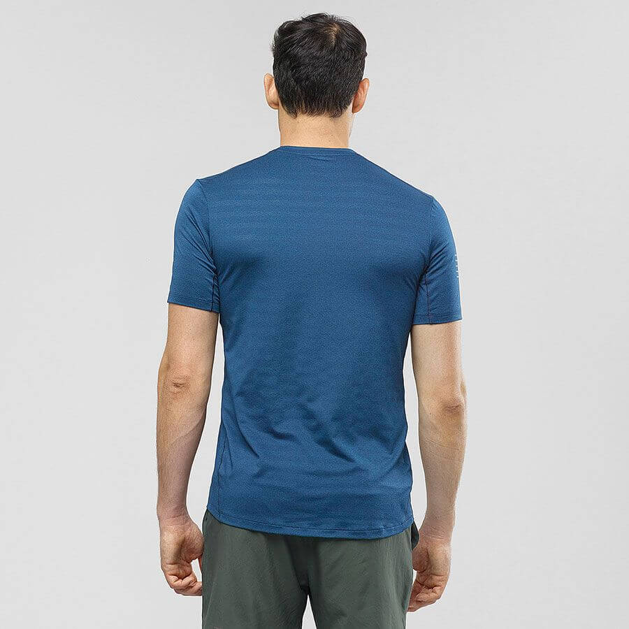 T-Shirt Uomo S Blu Salomon XA Tee Poseidon 