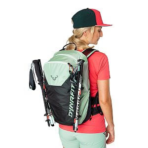 49044-5421 Dynafit Transalper 22 Backpack W jadelite / black out detail uchycení hold
