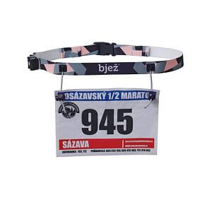 BJEŽ Race Belt Neogeo pink pásek na startovní číslo