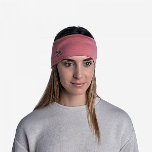 Buff 2 layers Merino Wool headband rosewood melange2