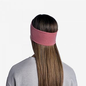 Buff 2 layers Merino Wool headband rosewood melange3