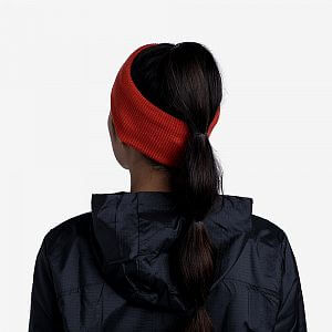 Buff-Crossknit-Headband-solid-fire3