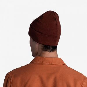 Buff heavyweight Merino Wool Hat solid sienna1