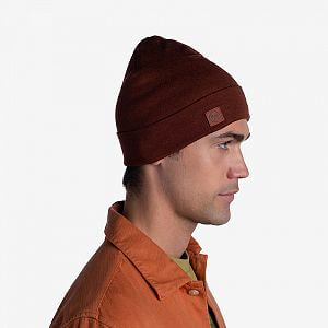 Buff heavyweight Merino Wool Hat solid sienna2