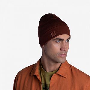 Buff heavyweight Merino Wool Hat solid sienna3