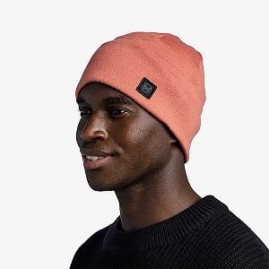 Buff Knitted Beanie niels evo crimson detail