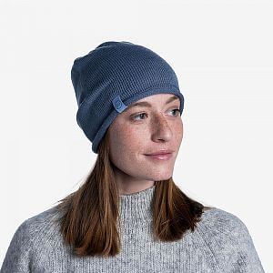 Buff Knitted Hat lekey ensign blue1