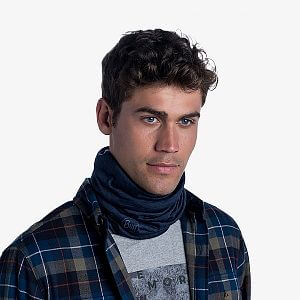 Buff Merino Lightweight Neckwear Solid denim detail