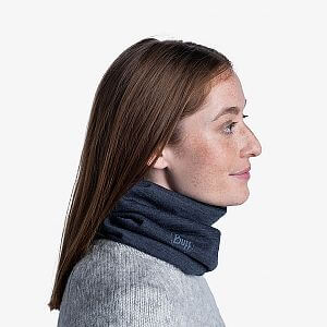 Buff Merino Lightweight Neckwear Solid denim detail