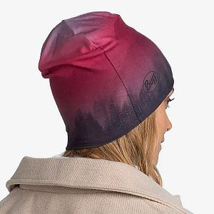 Buff Reversible EcoStretch Beanie haera mauve pohled na postavě