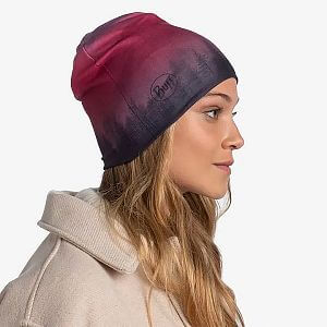 Buff Reversible EcoStretch Beanie haera mauve pohled na postavě