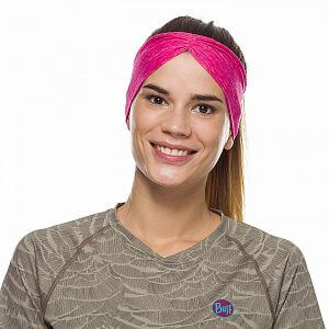 Čelenka BUFF CoolNet® UV+ Tapered Headband Flash Pink Htr_3