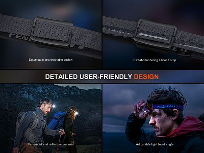 Čelovka Fenix HL12R V2.0 černá nabíjecí čelovka - uživatelsky přívětivý design