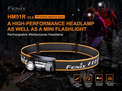 Čelovka Fenix HM51R Ruby V2.0 outdoor čelovka