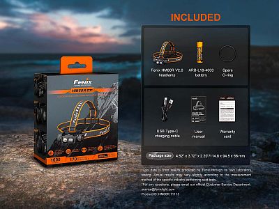 Čelovka Fenix HM60R V2.0 výkonná nabíjecí čelovka