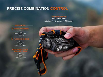 Čelovka Fenix HM60R V2.0 výkonná nabíjecí čelovka