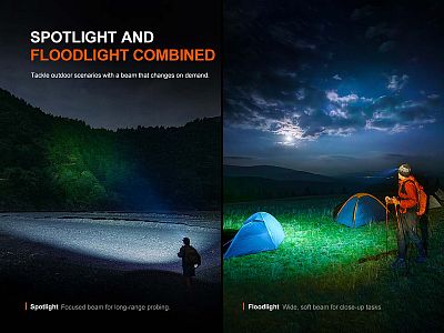 Čelovka Fenix HM60R V2.0 výkonná nabíjecí čelovka