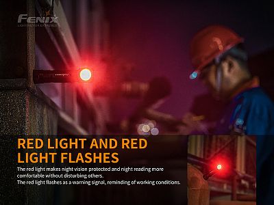 Čelovka Fenix HM61R Amber červené světlo