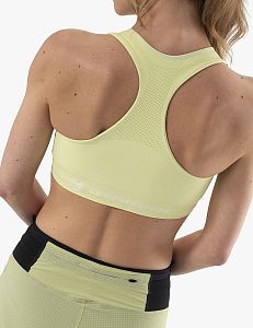Compressport FeelFree Seamless Bra shadow lime dámská sportovní podprsenka vhodná na trailový běh i turistiku