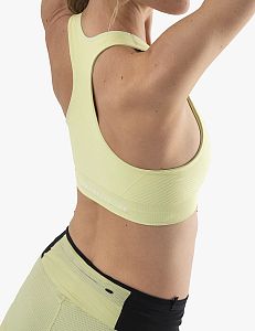 Compressport FeelFree Seamless Bra shadow lime dámská sportovní podprsenka vhodná na trailový běh i turistiku