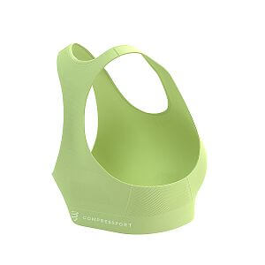 Compressport FeelFree Seamless Bra shadow lime dámská sportovní podprsenka vhodná na trailový běh i turistiku