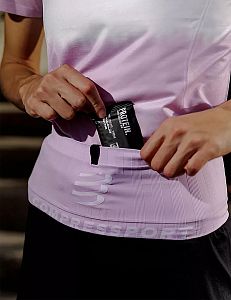 Compressport Free Belt 2.0 orchid/apricot oboustranný běžecký opasek s kapsami