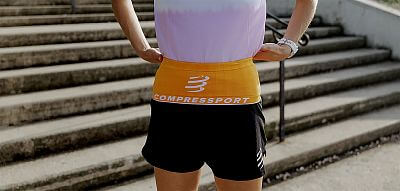 Compressport Free Belt 2.0 orchid/apricot oboustranný běžecký opasek s kapsami