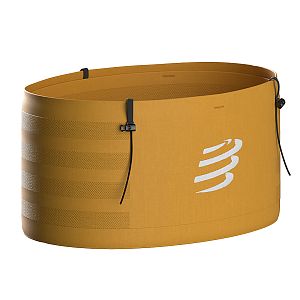Compressport Free Belt Pro 2.0 sunflower/white běžecký opasek s kapsami a úchyty na běžecké hole a startovní číslo