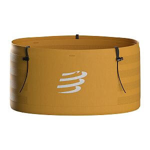 Compressport Free Belt Pro 2.0 sunflower/white běžecký opasek s kapsami a úchyty na běžecké hole a startovní číslo