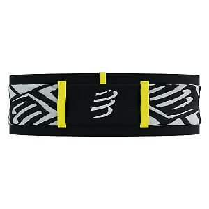 Compressport Free Belt Pro black / white print poutka na hole