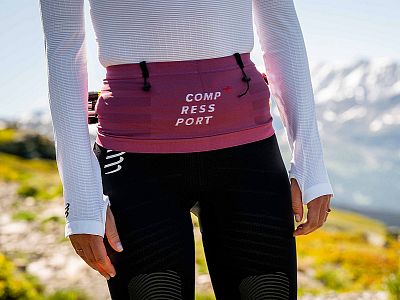 Compressport Free Belt Pro deco rose přední pohled 2