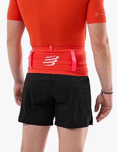 Compressport Free Belt Pro tigerlily/fluo red PÁNSKÝ BĚŽECKÝ ELASTICKÝ OPASEK S KAPSAMI