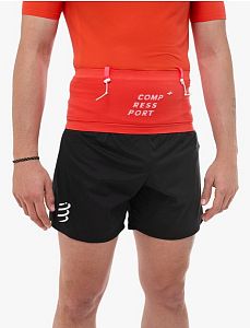 Compressport Free Belt Pro tigerlily/fluo red PÁNSKÝ BĚŽECKÝ ELASTICKÝ OPASEK S KAPSAMI
