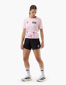 Compressport Free Belt Pro - UTMB 2025 roseate spoonbill běžecký opasek přední pohled