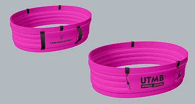 Compressport Free Belt Pro - UTMB 2026 - neon pink běžecký opasek