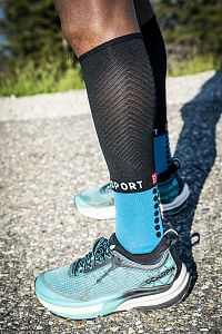 Compressport Full Socks Winter Run mosaic blue/black boční pohled