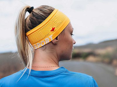 Compressport Headband On/Off citrus sportovní čelenka