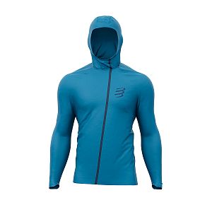 Compressport Hurricane Waterproof 10/10 Jacket mosaic blue pánská bunda na běh