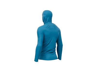 Compressport Hurricane Waterproof 10/10 Jacket mosaic blue zadní pohled