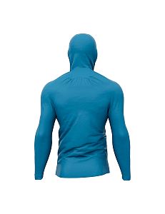 Compressport Hurricane Waterproof 10/10 Jacket mosaic blue zadní pohled