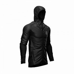 Compressport Hurricane Waterproof 25/75 Jacket black bunda s kapucí